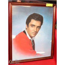 WOOD FRAMED ELVIS PICTURE