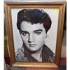 Image 1 : BLACK AND WHITE GOLD TONE FRAMED ELVIS PICTURE