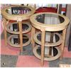 Image 1 : TWO 3 TIER ROUND MIRRORED GLASS END TABLES FROM