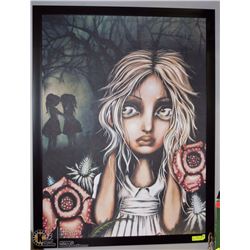 FRAMED ANGELINA WRONA PRINT "PSSST".