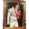 Image 1 : LARGE GOLD TONE FRAMED ELVIS PICTURE
