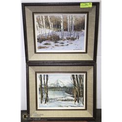 LOT-2 OIL PAINTINGS BY 2 MCLAUGHAN 14"x17"