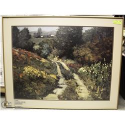 KENT WALLIS "LANE IN THE GULLY" FRAMED PRINT
