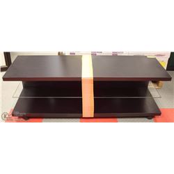 BLACK/GLASS CONDO SIZE MEDIA STAND   48"x15"x16"