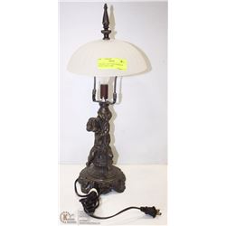 VINTAGE CAST CHERUB DESK OR NIGHT TABLE LAMP