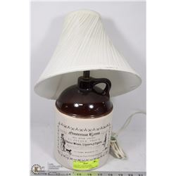 FOLK ART LIQUOR & BEER PORCELAIN JUG LAMP WITH