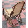 Image 3 : WOOD AND WICKER ROCKING CHAIR