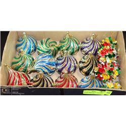 12 RARE SMIRNOFF 98 CHRISTMAS DECORATIONS AND