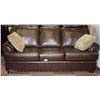 Image 2 : NEW NAILHEAD LEATHERETTE 85" SOFA WITH 62" LOVE