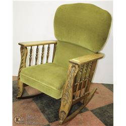 VINTAGE OAK  MISSION  ROCKING CHAIR