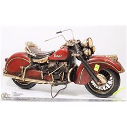 INDIAN MOTORCYCLE WOODEN STATUE 24"X10" TALL