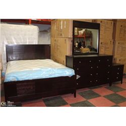 NEW HARLEY QUEEN SIZE 6 PC BEDROOM SUITE-MATTRESS