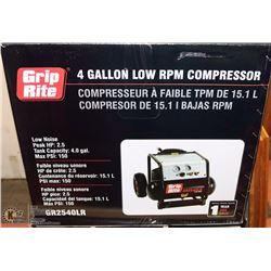GRIPRITE 4 GALLON LOW RPM AIR COMPRESSOR