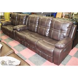 NEW DEXTER 598-126-53 BROWN LEATHERETTE RECLINING