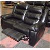 Image 2 : BLACK LEATHERETTE RELCINING 83" SOFA