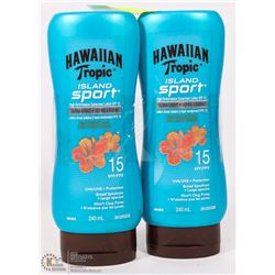 TWO 240ML BOTTLES OF HAWAIIAN TROPIC ISLAND SPORT