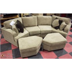 NEW 4 PC MUSHROOM TONE SOFT FEEL SECTIONAL WITH