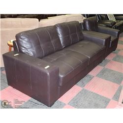 LEATHERETTE 80" SOFA  AND 39" CHAIR SET