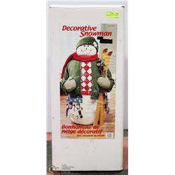 LARGE DECORATIVE SNOWMAN IN BOX 34" TALL