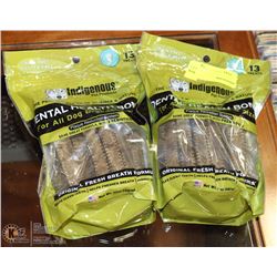 TWO BAGS OF DOG TREATS ON CHOICE: FRESH BREATH