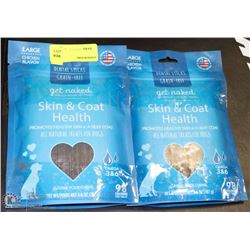 TWO BAGS OF DOG TREATS ON CHOICE: CHICKEN