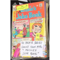 LOT OF 40  -1970'S "ARCHIES JOKE BOOK "COMIC BOOKS