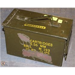 POLICE SEIZURE!! SMALL  METAL AMMO BIN