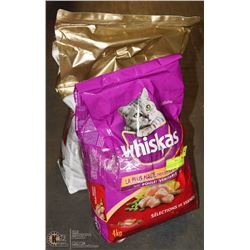 4KG BAG OF WHISKAS CAT FOOD AND SCIENCE DIET