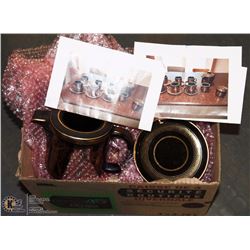 15PC ST HANDMADE IN GREECE TEA SET 24K GOLD