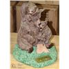 Image 1 : GRIZZLY BEAR MOM & CUBS STATUE 11" TALL