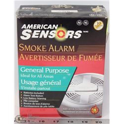 AMERICAN SENSORS SMOKE ALARM.