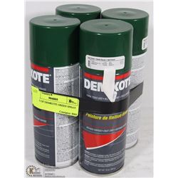 4 CANS OF DEMKOTE GREEN SPRAY