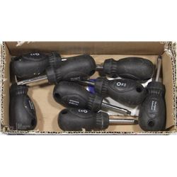LOT OF MINI ROBERTSON SCREW DRIVERS.