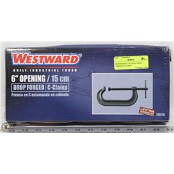 WESTWARD 6" OPENING DROP FORGED C-CLAMP