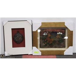SET OF TWO FRAMED 3D SHOWHOME PICTURES.