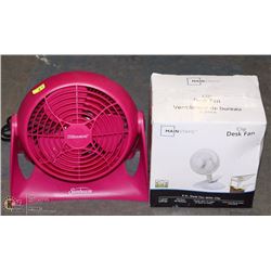 PINK SUNBEAM FAN SOLD WITH 16" DESK FAN