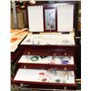 Image 1 : LARGE JEWELRY BOX WITH STAND UP MIRROR