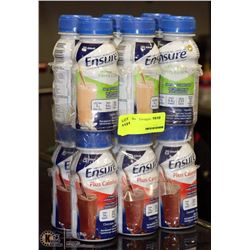 12 BOTTLES OF VANILLA AND CHOCOLATE ENSURE