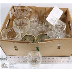 3) ASSORTED GRAPE PATTERN CRYSTAL WITH AND WITHOUT