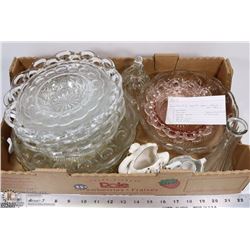 2) BOX OF ASSORTMENT OF CRYSTAL INCL PLATTERS,