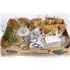 Image 1 : 13) BOX OF ASSORTED GLASSWARES INCL SNACK TRAYS &