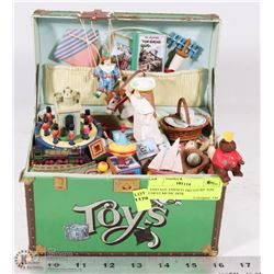 VINTAGE ENESCO TREASURE TOY CHEST MUSIC BOX