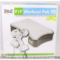 FIT WORKOUT PAK WII   NEW IN BOX  EVERLAST