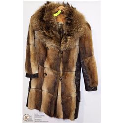 ESTATE BELOW WAIST LEATHER AND FUR COAT SIZE