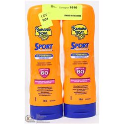 TWO 240ML BANANA BOAT SPORT PERFORMANCE 60 SPF