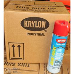 CASE OF 12 KRYLON INVERTED MARKING PAINT AS THEY