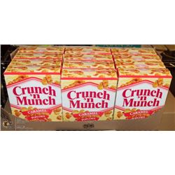 CASE WITH 12 BOXES OF CARAMEL CRUNCH AND MUNCH