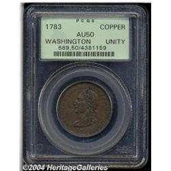 1783[1C] Washington Unity States Cent AU50 PCGS.