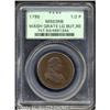 Image 1 : 1795[1/2P] Washington Grate Halfpenny, Large Buttons, Reeded Edge MS63 Red and Brown PCGS.