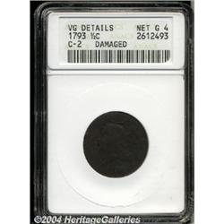 1793[1/2 C]--Damaged--ANACS. VG Details, Net Good 4.